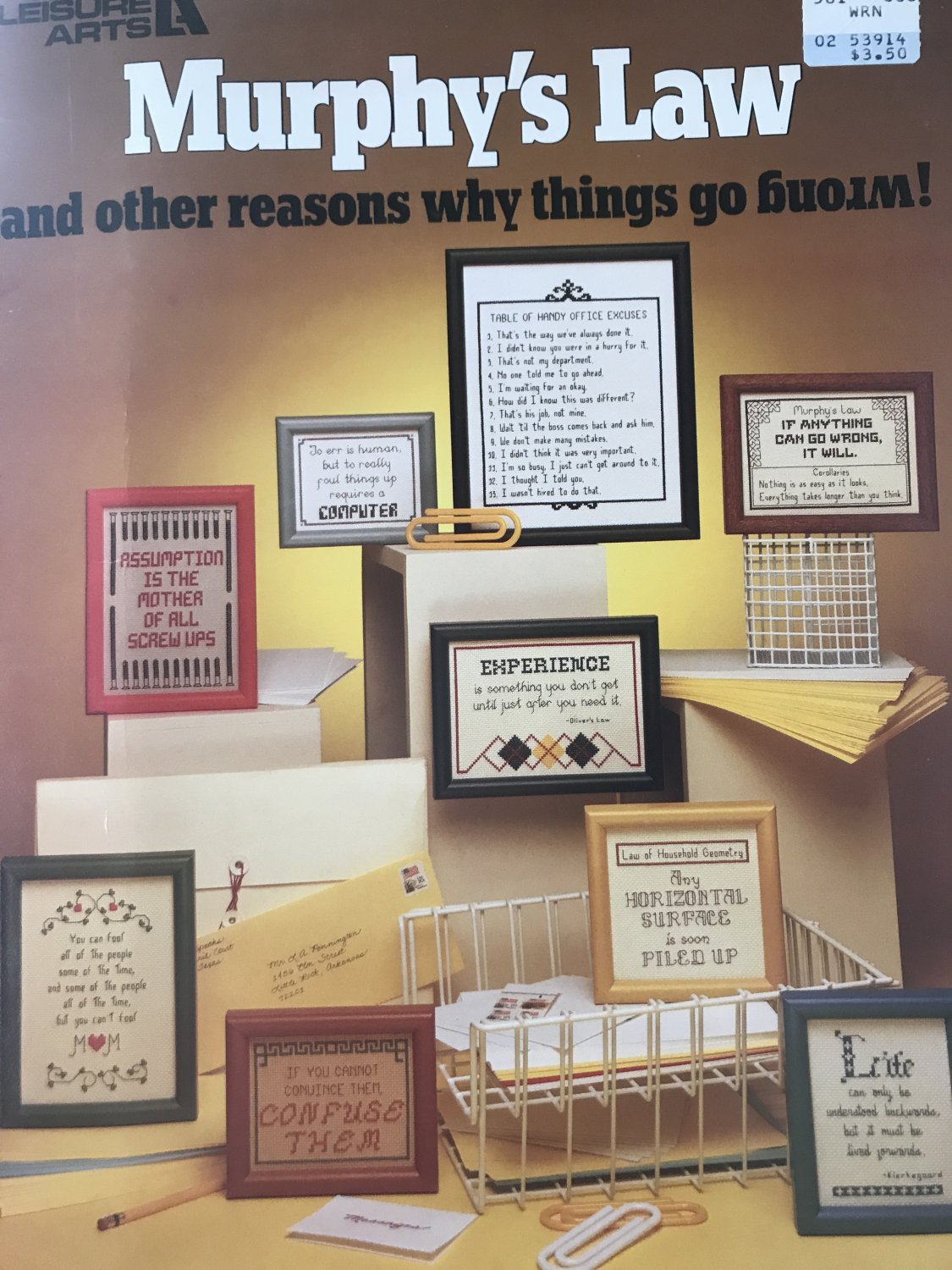 Leisure Arts 339 Murphy's Law and other Reasons why things go wrong Cross Stitch Pattern