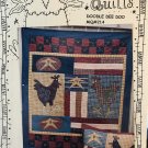Meme's Quilts Doodle Dee Doo applique quilt Wall Hanging  & Pillow sewing pattern MQ#214