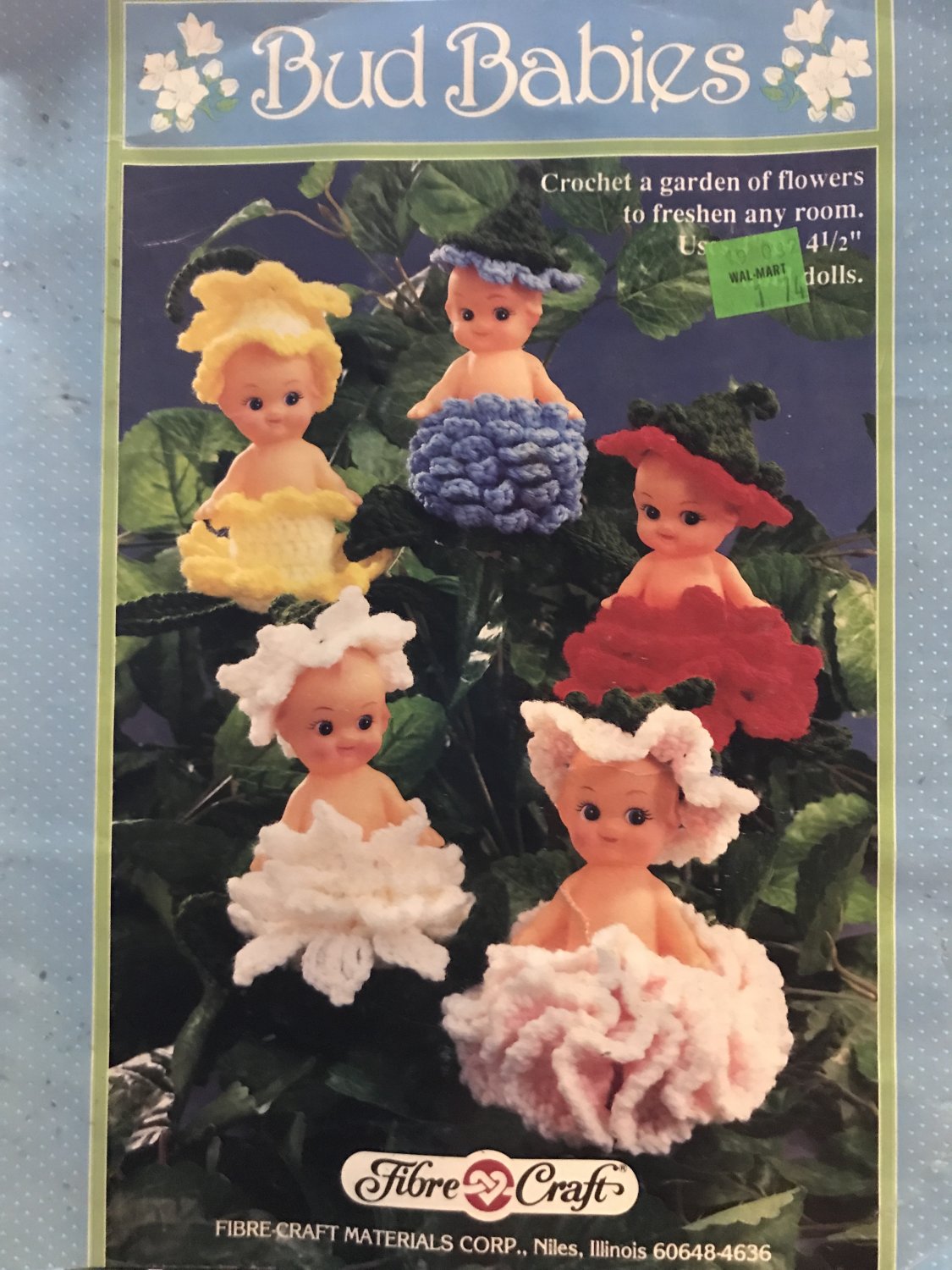 Bud Babies Air Freshener Crochet Pattern Fibre Craft FCM180 Use with 4" or 4 1/2" Cupid Dolls
