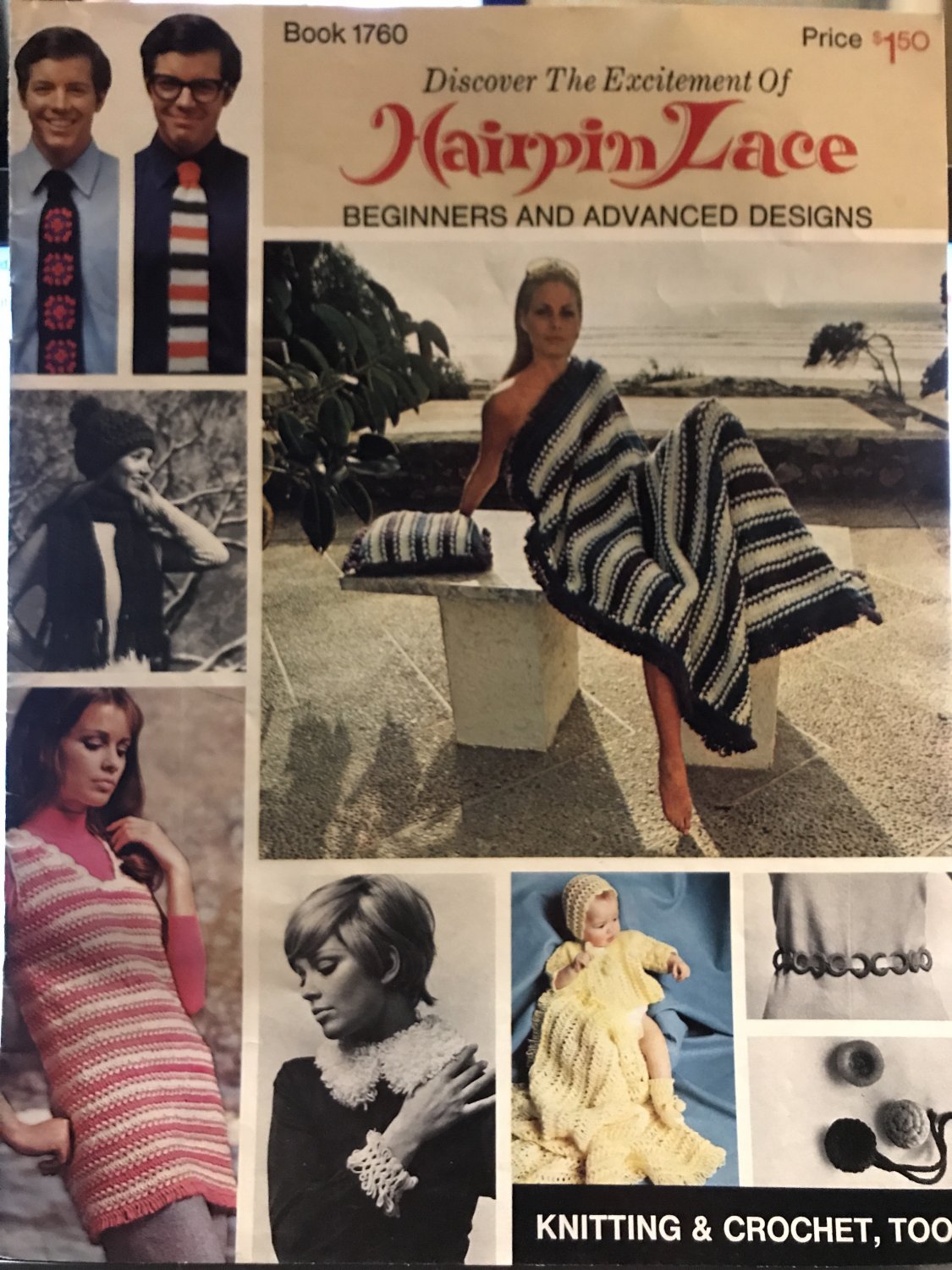 Bates Book 1760 Hairpin Lace Patterns Mod Designs for Men Women and Children Beginner and Advanced