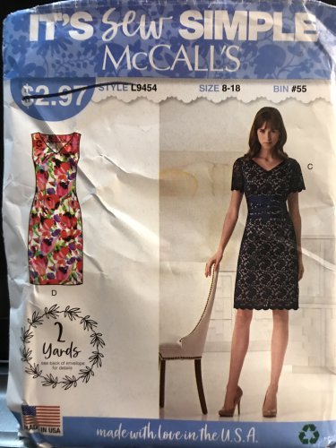 McCall's 9454 L9454 Misses Sew Simple Summer Dress with or without Lace ...