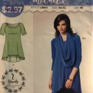 McCall's 9610 L9610 Misses Sew Simple Tunic Top & Scarf Size XS - XL Sewing Pattern