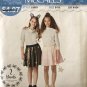 Mccalls Sewing Pattern 9563 L9563 girls' skirts with overlay size 8-16