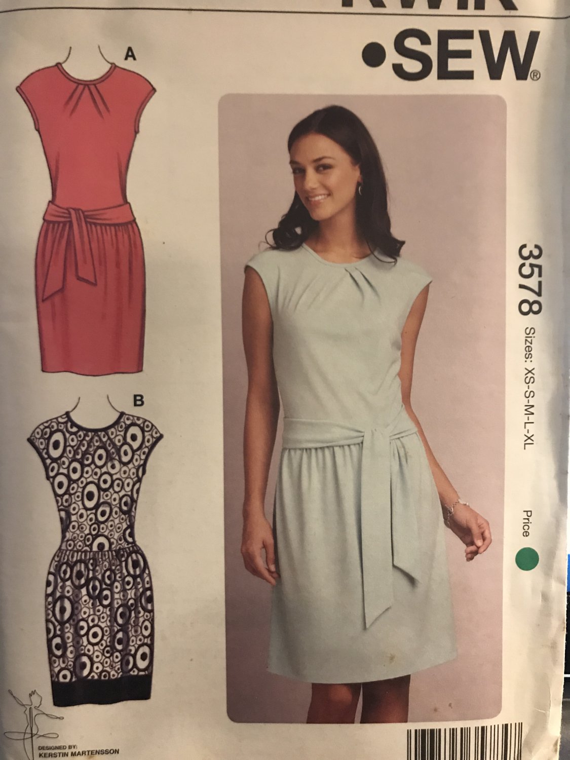 Kwik Sew Sewing Pattern 3578 Misses Sleeveless Knit Dresses Sizes XS-XL