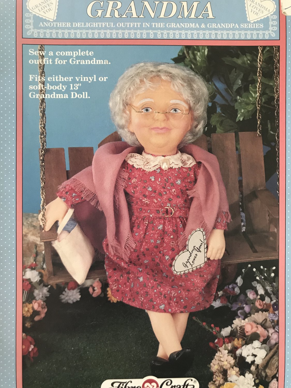 Fibre Craft 13 "Grandma Outfit FCM342 Sewing Pattern