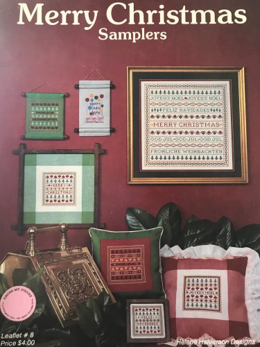 Merry Christmas Samplers Cross Stitch Pattern designs by Helene Halverson