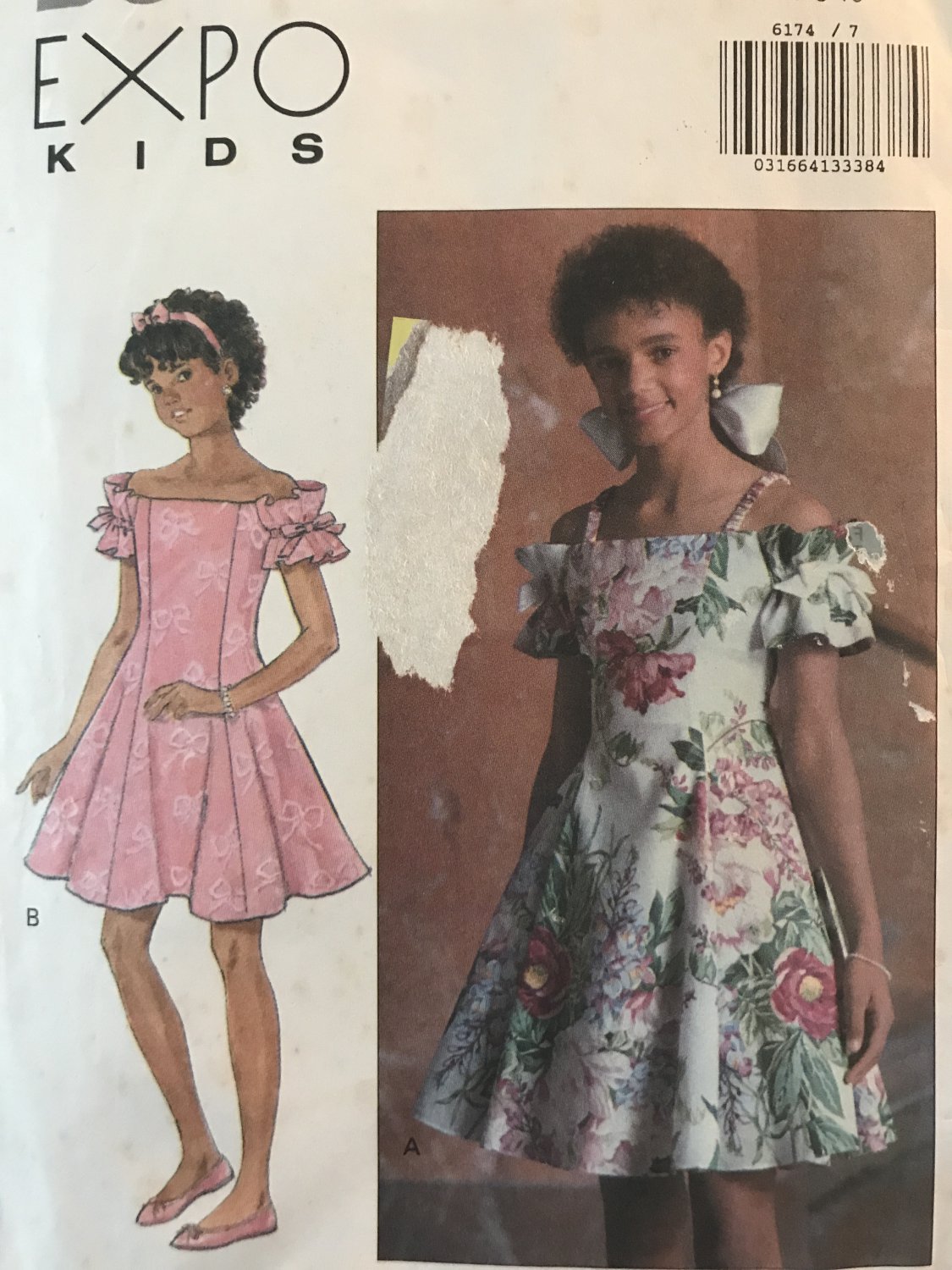 Butterick 6174 EXPO KIDS Girls' dress, jr. bridesmaid, sewing pattern size 7 8 10