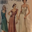 Vogue 8150 Misses’ Ruched Evening Dress in two lengths, UNCUT Sizes 12, 14, 16 Sewing Pattern
