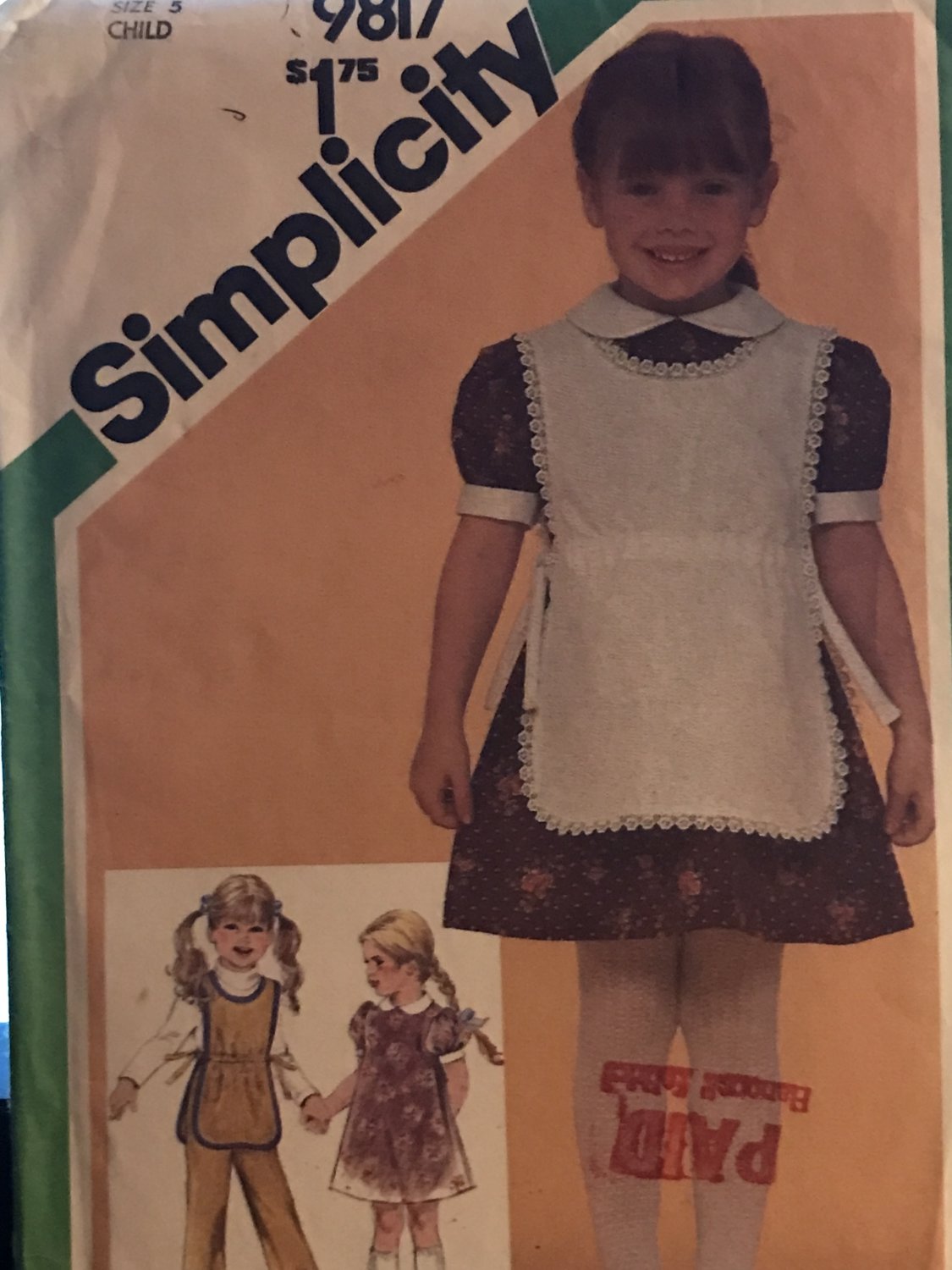 Simplicity 9817 Childâ��s Dress, Tabard and Pull-On Pants Sewing Pattern Size 5