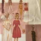 Butterick 3419 11 1/2" Fashion Doll Clothes Bride, evening Gown circa 1964 styles Sewing Pattern