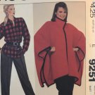 McCalls 9251 1980s Misses 9251 Designer Poncho Shirt and Pants Jones New York Size 12 Sewing Pattern