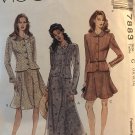 McCalls 7883 Misses Top with Princess Seams, Skirt in Three Lengths Size 10 12 14 Sewing Pattern
