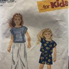 Simplicity 9567 Childs easy to sew top, shorts, pants elastic waist Sewing Pattern Sizes 3 4 5 6