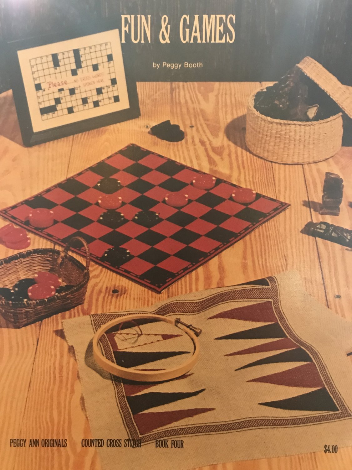 Fun & Games Game Boards to Cross Stitch backgammon, checker board chess board