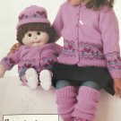 Simplicity 0418 Knitting Instructions Hearts & Flowers Set for Dolls and Girls