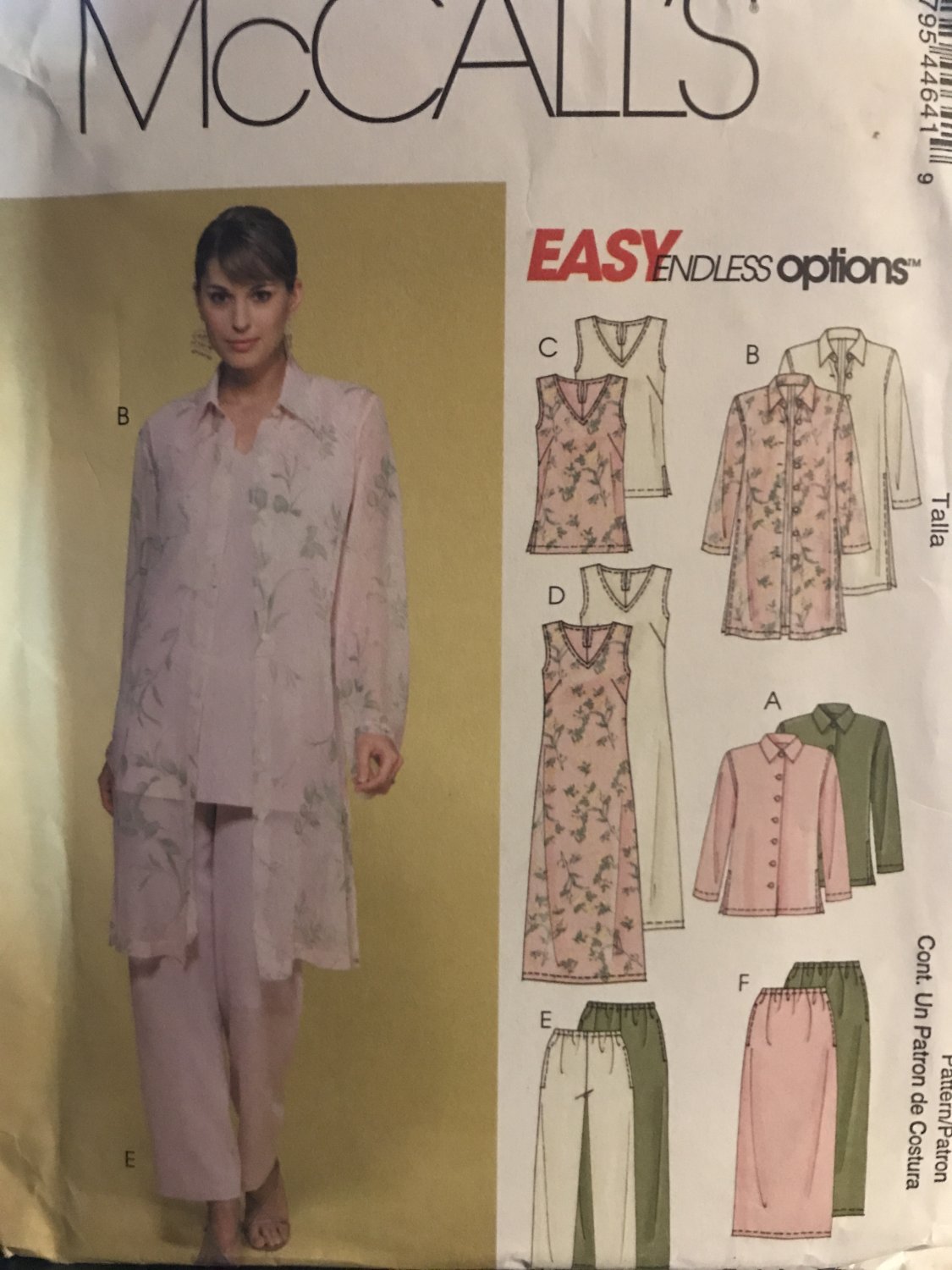 McCall's 4464 Misses' Endless Options jacket, skirt, blouse, pants, tunic  sewing pattern Size 8-14