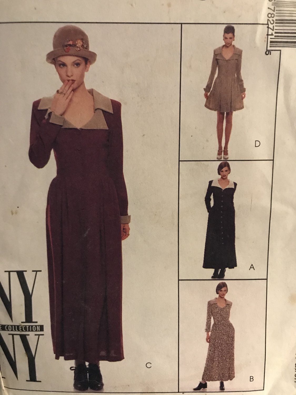 McCall's 7827 NY The Collection Misses' Dress in Two Lengths Sewing Pattern size 4 6 8