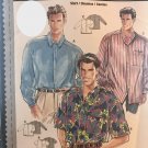 Burda 3800 Mens' Loose Fitting Shirt Sewing Pattern with collar variations size 34 - 48