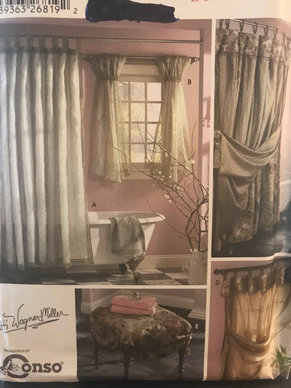 Simplicity 5480 Ultimate Bath & Spa Sewing Pattern Shower Curtain and other bathroom accessories