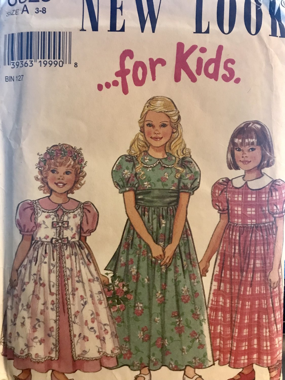 New Look 6625 Girl's Dress and Pinafore Size 3 - 8 sewing pattern