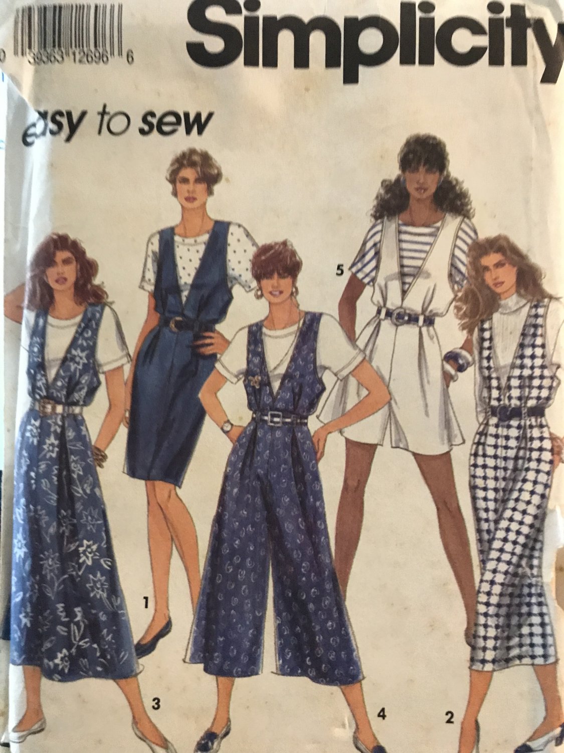 Simplicity Pattern 7877 Misses'/Miss Petite Jumpers & Top Sewing pattern size LG - XL