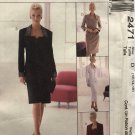 McCall's 2471 Lined Dress or Jacket and Skirt Sewing Pattern size 12 14 16