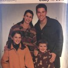 Simplicity 9415 Unisex child's Teens' and Adult's Fleece, wool Jacket Sewing Pattern all Sizes