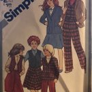 Simplicity 5250 Girls' Skirt, Culottes, Pants, Vest and Jacket Sewing Pattern Size 14