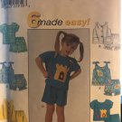 Simplicity 8674 Toddlers' Tops and Shorts sewing Pattern size 2 3 4