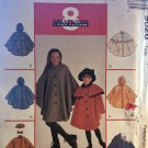 McCALLS 9026 Childrens' Cape Sewing Pattern Size 4 5 6