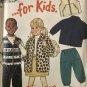 New Look Sewing Pattern 6658 child's Jacket Skirt Vest Pants sizes 3 to 8  for fleece fabric