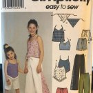 Simplicity 9290 Girls' Tops Pants Shorts and Scarf Sewing Pattern Sizes 7 to 14