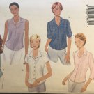 Butterick 6085 Misses' Classic Blouse with Sleeve variations Size 8 10 12 Sewing Pattern
