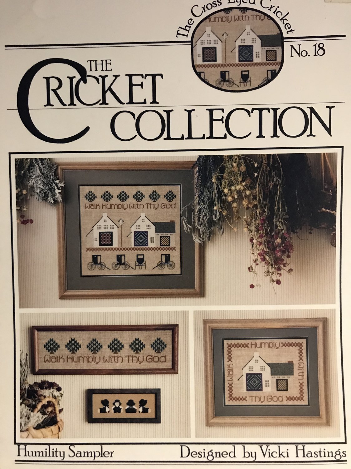 The Cricket Collection Cross Stitch Pattern Humility Sampler No. 18 Amish theme