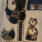 Caught up in Stitches the Farmhouse Cat Applique pattern for sweatshirt jacket