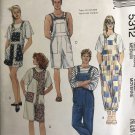 McCall's 5312 Misses' Men's Teen Boy's Overalls in Three Lengths Sewing Pattern Size M 38, 40 hip