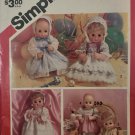 Simplicity 6055 Doll Clothes For Medium Size Dolls 15 - 16 inches Sewing Pattern