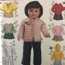 18 Inch Doll Clothes Simplicity 4297 UNCUT Sewing Pattern skirts, jacket, poncho, top and pants