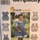 Simplicity 8540 Child's dress & Pinafore sewing Pattern size 1/2 to 2 yrs
