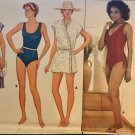 Butterick 6462 Swimsuit Bathing Suit & Wrap Coverup Sewing Pattern Size 10