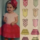 New Look 6135 Toddler's top & skirt Sewing pattern size Newborn to 24 lb.