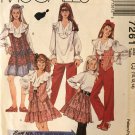 McCall's 7261 Girls' Lined Vest, Blouse, Pull-On Skirt, and Pants Sewing Pattern Size 10-12-14