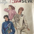 Kwik Sew 1631 Misses' Tops Sewing Pattern size XS - L Sewing Pattern