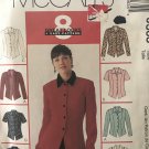 McCall's 9563 Misses Blouses 8 great looks  Size 16 18 20 Sewing Pattern