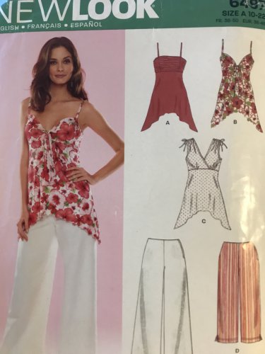 New Look 64971 Misses Slacks, Capris and Top  Sewing Pattern Size 10 - 12 - 14 - 16 - 18- 20- 22