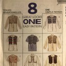 McCall's 8289 Misses Shirt with Mock Vest  Size 16 18 20 Sewing Pattern