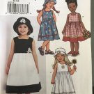 Butterick 3837 Girls' Sleevless Dress and Bucket Hat Sewing Pattern Size 6 7 8