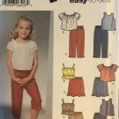 Simplicity 5706 Childs' pants, Skirt & Top sewing Pattern size 3 - 4 - 5 - 6