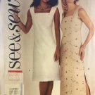 Butterick 3880 See & Sew Misses Dress in Two Lengths sewing Pattern Size 8 10 12