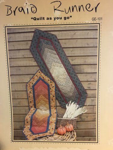 Braid Runner Table Runner Quilting Pattern Quilt as you go G. E. Designs